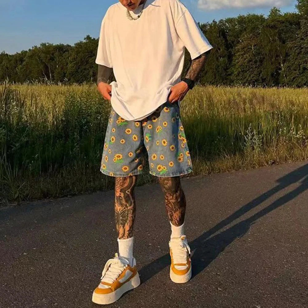 Taki flower jorts