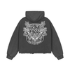Tams Vintage Washed Frayed-Hem Hoodie